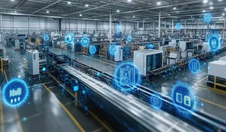fábrica-inteligente-con-automatización-avanzada-y-sin-tecnología-en-un-entorno-industrial-moderno-generado-por-ia-358492009